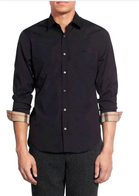 long sleeve men's burberry shirt|Burberry long sleeve button up.